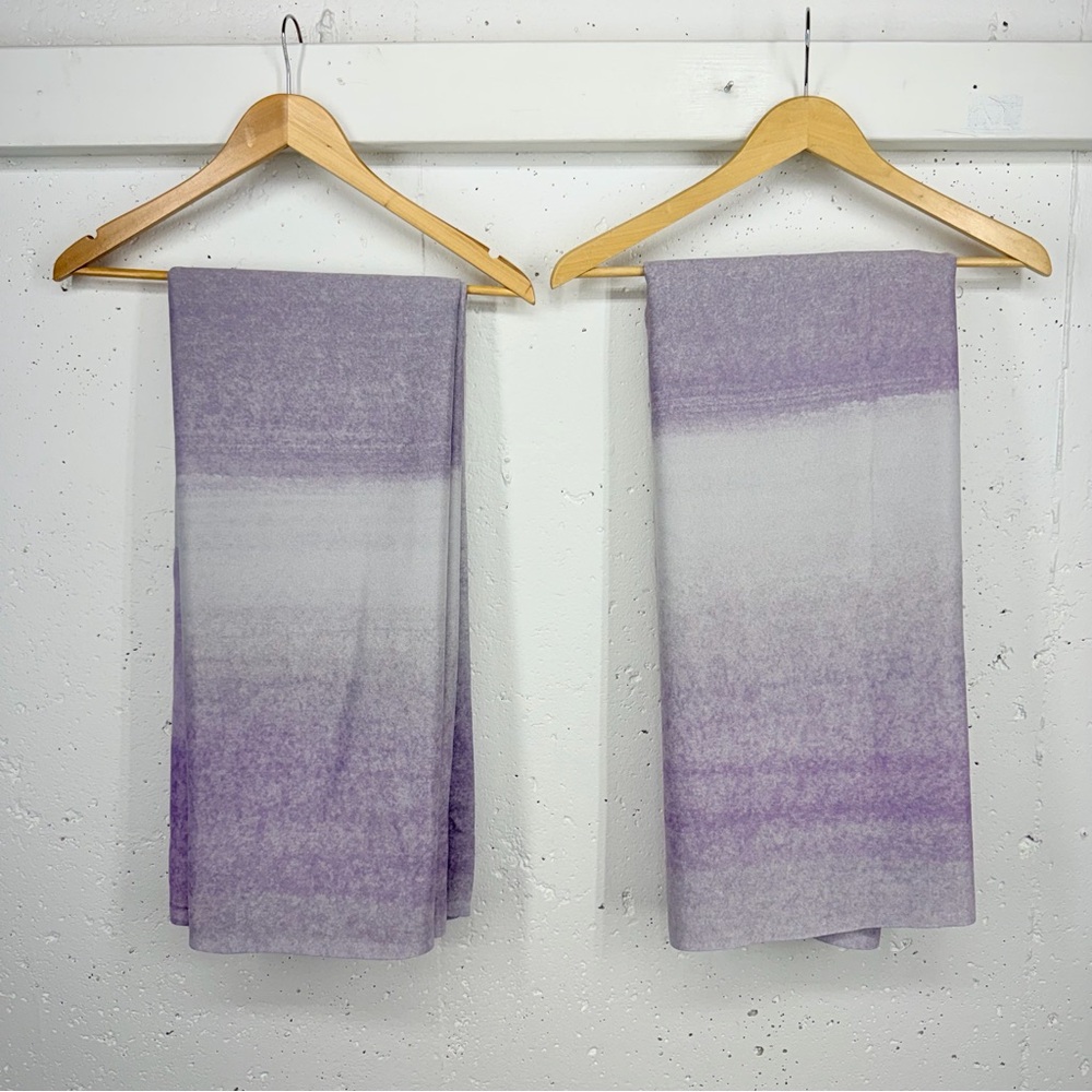 Society6 Set of 2 Purple and Gray Blackout Curtains 50 x 82”